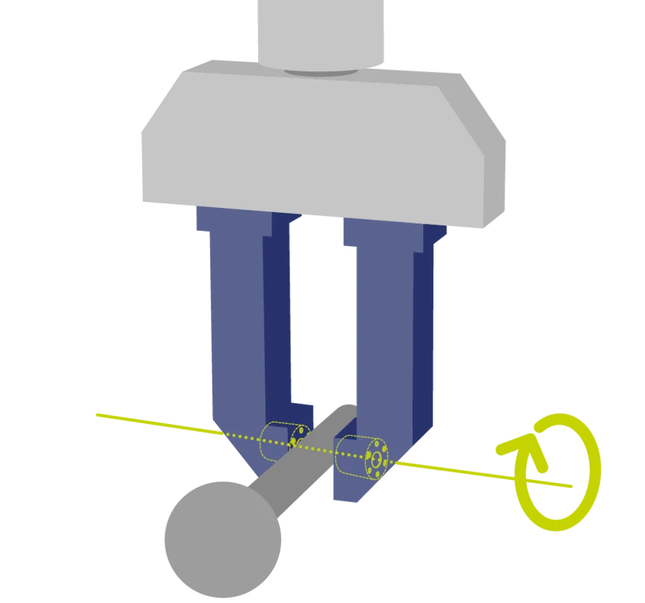 Robot gripper rotating cylindrical object while measuring torque at the contact interface
